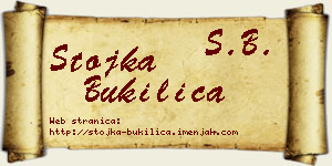 Stojka Bukilica vizit kartica